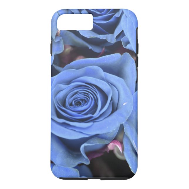 Coques Case-Mate iPhone Personnaliser personnalisée Roses bleus (Dos)
