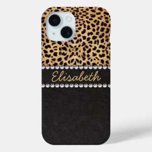Coque Case-Mate iPhone Personnaliser Tache de Léopard Strass Diamants