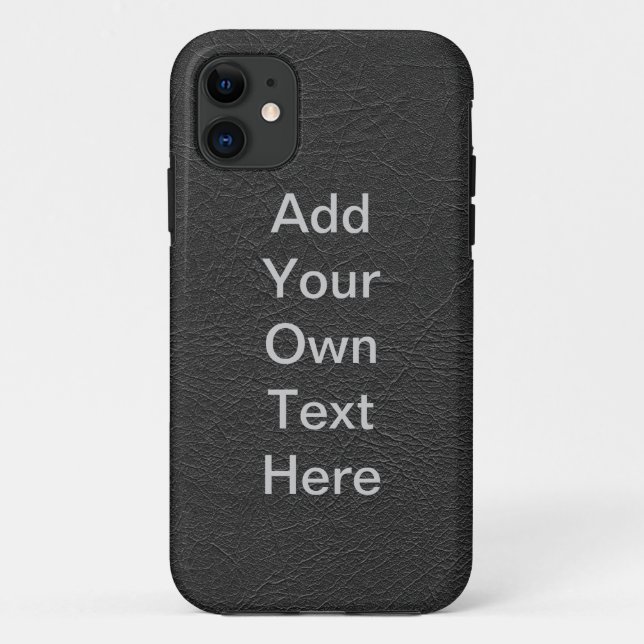 Coques Case-Mate iPhone Personnalisez le cuir noir (Dos)