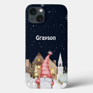 Case-Mate iPhone Case Personnalisez les fêtes de neige d'hiver Gnome