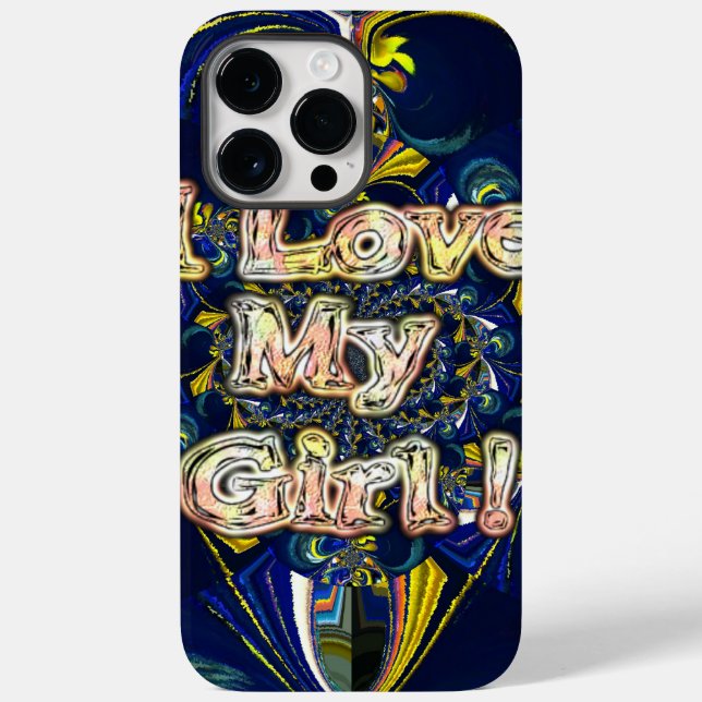 Coques Case-Mate iPhone Personnalisez votre amour Infinité : J'aime ma fil (Verso)