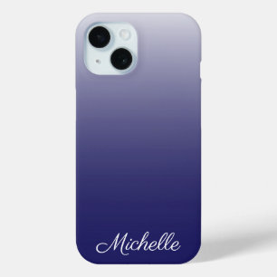 Coque Case-Mate iPhone Personnalized gradient ombre navy blue