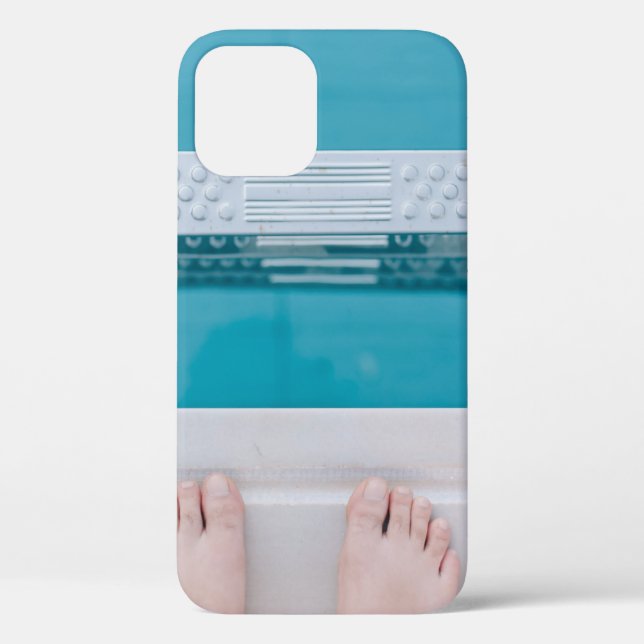 Coques Case-Mate iPhone Personne debout sur l'échelle de la piscine (Verso)