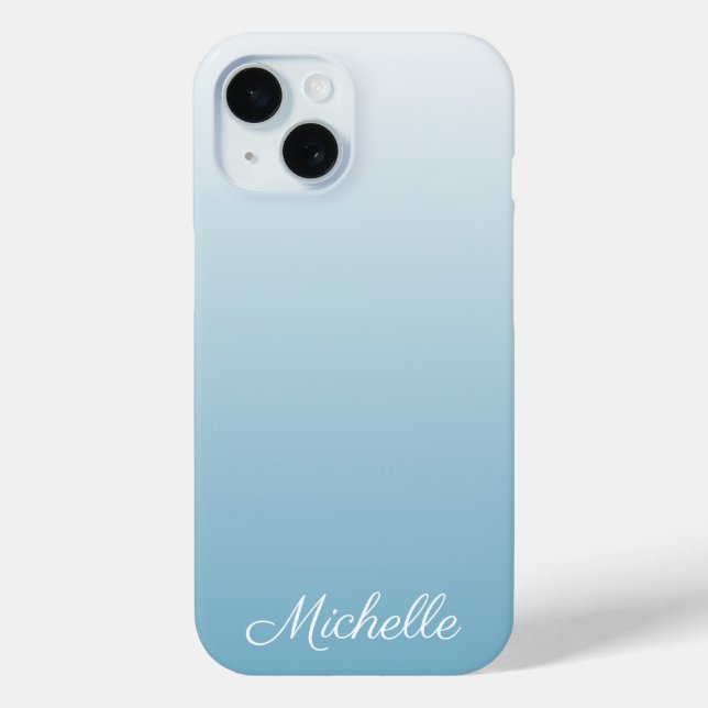 Coques Case-Mate iPhone Personnel gradient ombre angel blue (Verso)