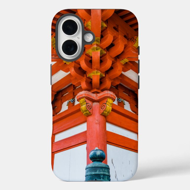 Coques Case-Mate iPhone Perspective ascendante de la pagode, Miyajima (Verso)