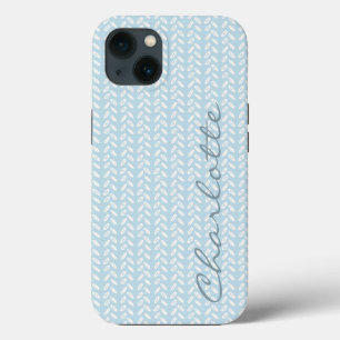 Case-Mate iPhone Case Pétales bleu clair Motif Knit