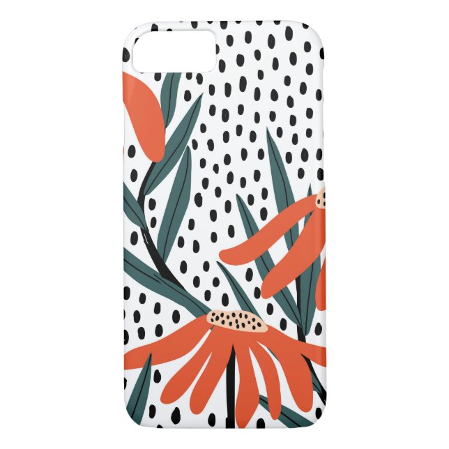 Coques Case-Mate iPhone Pétales Daisy Dessiné Élégant (Dos)