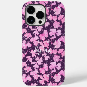 Coque Case-Mate iPhone Pétales de peinture rose acrylique