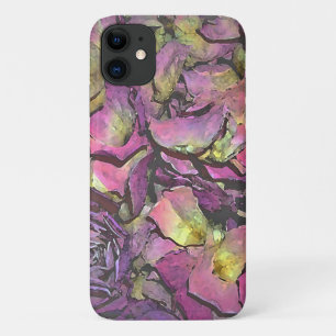 Coque Case-Mate iPhone Pétales rose lavande Aquarelle