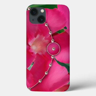 Coques Pour iPhone Pétales roses et perles