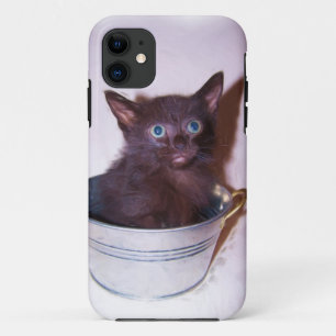 Etui iPhone Case-Mate petit chaton noir