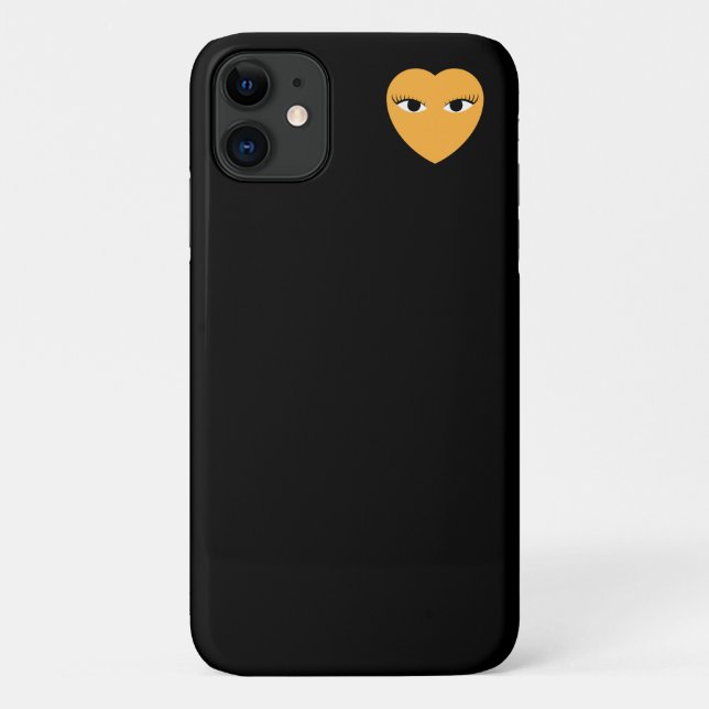 Coques Case-Mate iPhone Petit cœur mignon avec des yeux (Dos)