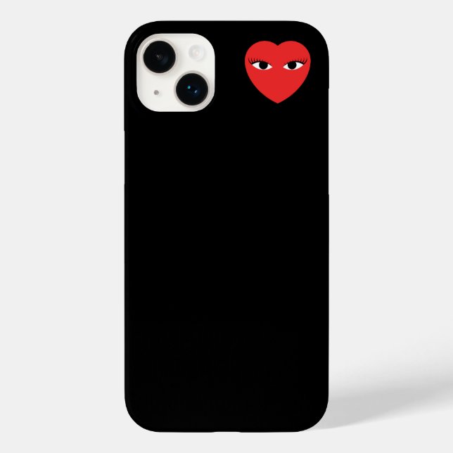Coques Case-Mate iPhone Petit Coeur rouge mignon avec yeux (Verso)