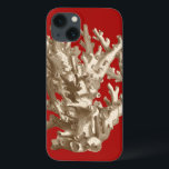 Coque Case-Mate iPhone Petit corail en rouge<br><div class="desc">Allez sous l'eau pour explorer la mer avec toutes ces différentes créatures marines. Cet art marin vintage,  qui associe un arrière - plan rouge et un corail bronzé élégant,  est un complément parfait pour tous les amateurs d'anémones de mer. Obtenez votre impression artistique dès aujourd'hui sur votre produit.</div>