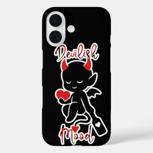 Coque Pour iPhone 16 Petit Diable Méchant Amour Pagaie "Humeur Diaboliq