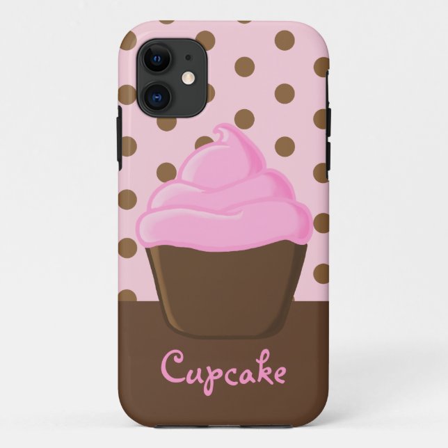 Coques Case-Mate iPhone Petit gâteau rose avec le pois rose (Dos)