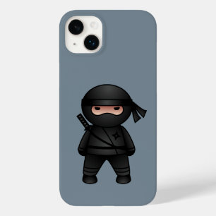 Coque Pour iPhone 14 Plus Petit guerrier de Ninja sur Grey