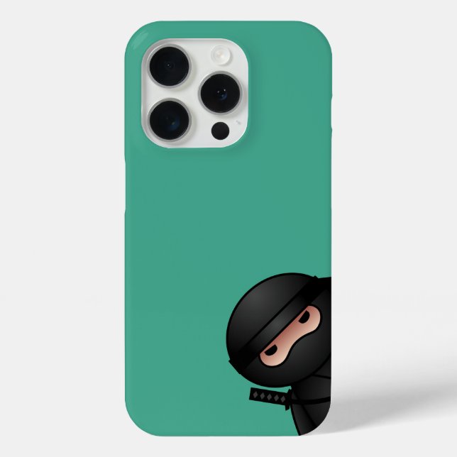 Coques Case-Mate iPhone Petit guerrier de Ninja sur vert (Verso)