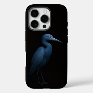Coque iPhone 16 Pro Petit Héron bleu Black 4 Luxe iPhone 16 Pro