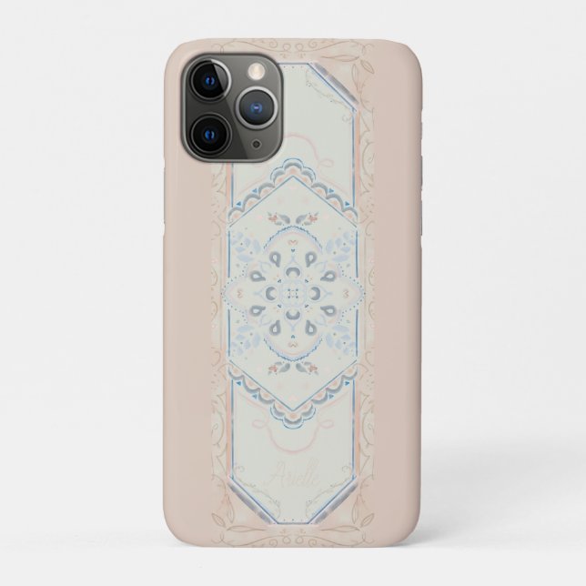 Coques Case-Mate iPhone petit Médaillon Délicat Coquillage NOM PERSONNALIS (Dos)