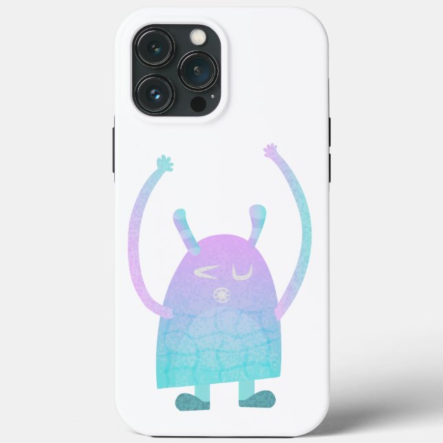 Coques Case-Mate iPhone Petit Monstre Bleu Mignon (Verso)