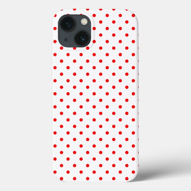 Coques Case-Mate iPhone Petit Motif à points rouges Polka (Verso)
