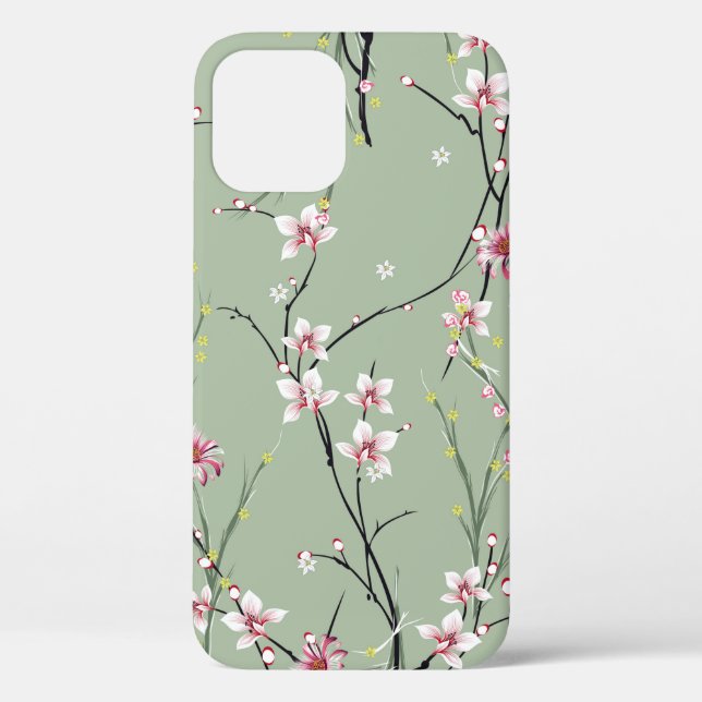 Coques Case-Mate iPhone petit motif de fleurs rouge et jaune sur dossier v (Verso)