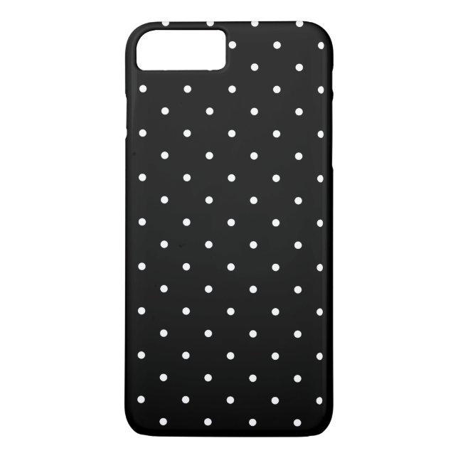 Coques Case-Mate iPhone Petit motif de pois noir et blanc Girly (Dos)