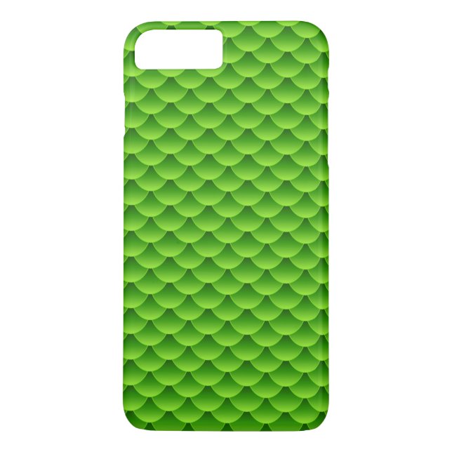 Coques Case-Mate iPhone Petit motif vert d'échelle de poissons (Dos)