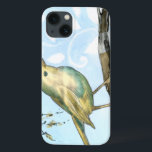 Etui iPhone Case-Mate Petit oiseau jaune perché sur une branche Recherch<br><div class="desc">Ce tableau est parfait pour votre collection d'oiseaux. Le petit oiseau jaune et pastel bleu arrière - plan de cette image sont simples mais apaisants et pourraient être facilement ajoutés à tout produit Zazzle offert. Choisissez cette illustration dès aujourd'hui.</div>