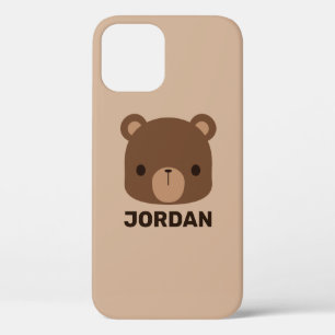 Case-Mate iPhone Case Petit ours Brown mignon avec nom personnalisé