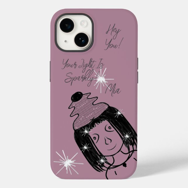Coques Case-Mate iPhone Petit Punk Cartoon Girl Sparkly Light Ado Enfants (Verso)