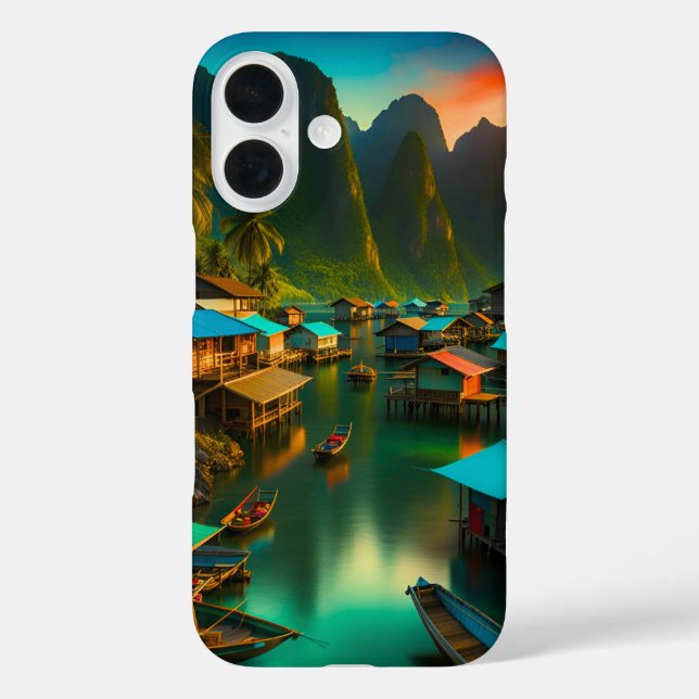 Coques Case-Mate iPhone Petit village de pêcheurs indonésien (Verso)