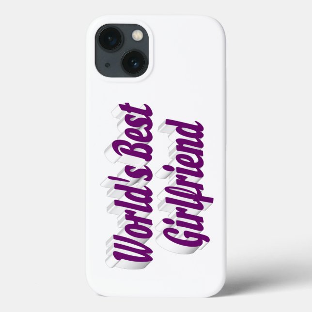Coques Case-Mate iPhone Petite amie avec typographie violette (Verso)