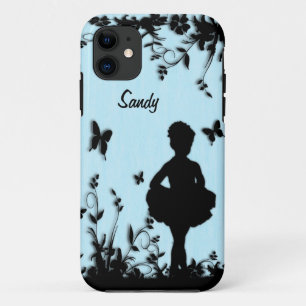 Coque iPhone 11 Petite Ballerine Bleue Personnalisée