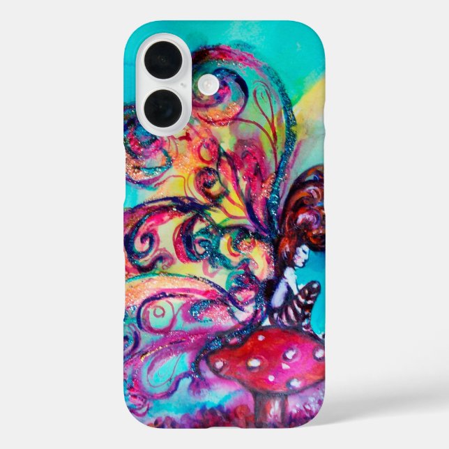 Coques Case-Mate iPhone PETITE ELF DE CHAMPIGNONS, or étincelant jaune ros (Verso)