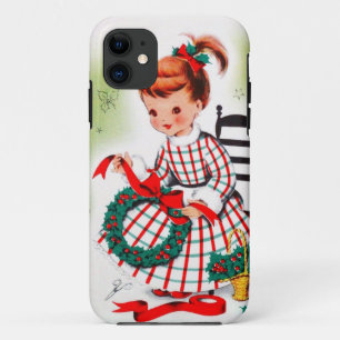 Etui iPhone Case-Mate Petite fille de Noël classique avec des rubans de
