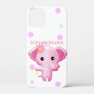 Case-Mate iPhone Case Petite fille rose adorable Eléphant