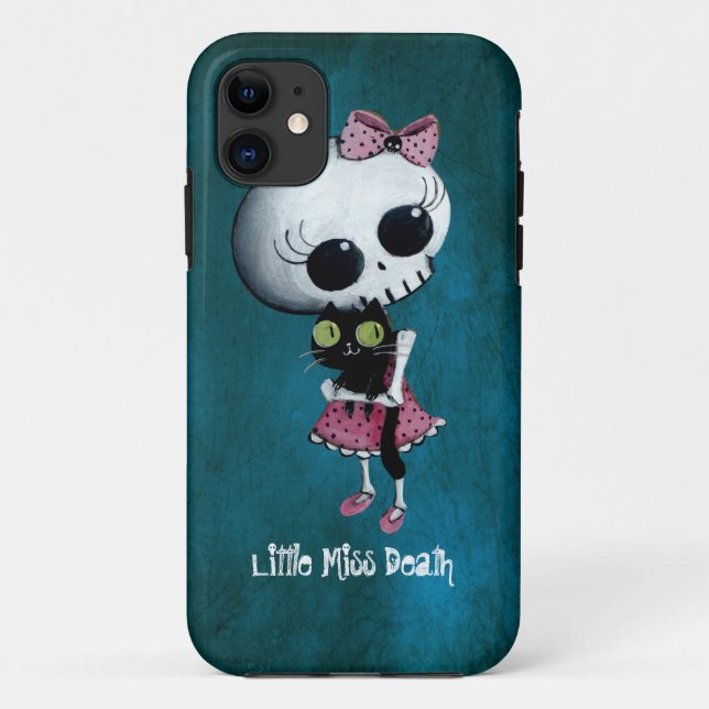 Coques Case-Mate iPhone Petite Mlle Death avec le chat noir (Dos)