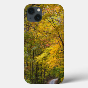 iPhone 13 Coque Petite route de gravier bordée de couleurs d'autom