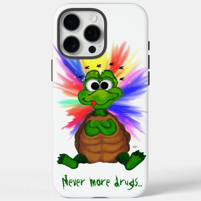 Coques Case-Mate iPhone Petite Tortue, Jamais plus de drogues ! (Verso)
