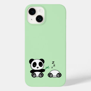 Coque Case-Mate iPhone Petites pandas mignonnes sur vert