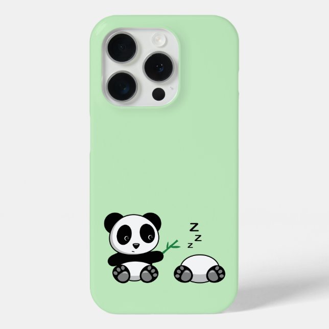 Coques Case-Mate iPhone Petites pandas mignonnes sur vert (Verso)