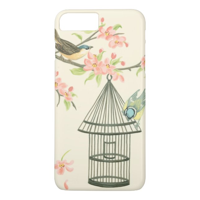Coques Case-Mate iPhone Petits oiseaux perchés sur une branche et sur une  (Dos)