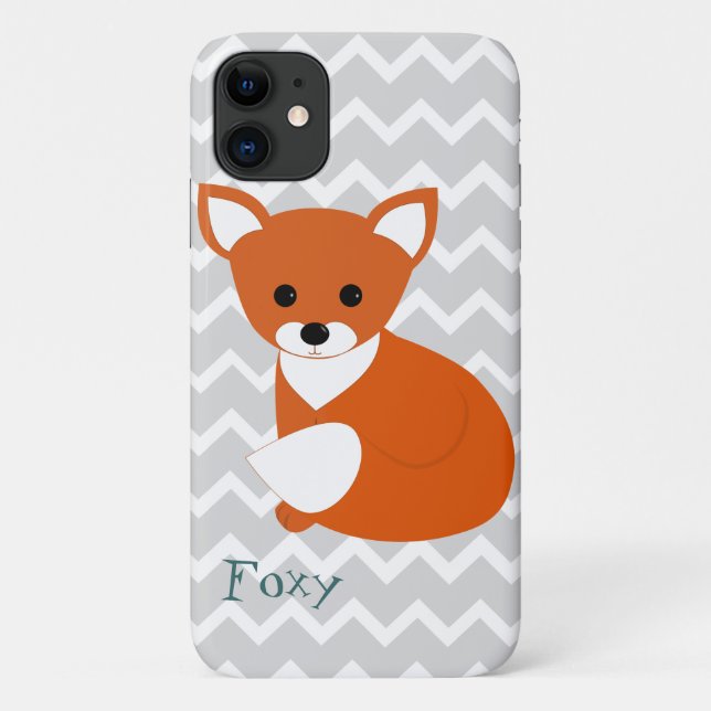 Coques Case-Mate iPhone Peu de conception de Fox rouge (Dos)