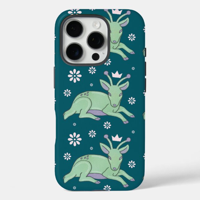 Coques Case-Mate iPhone Peuple de cerfs extraterrestres Art folklorique |  (Verso)