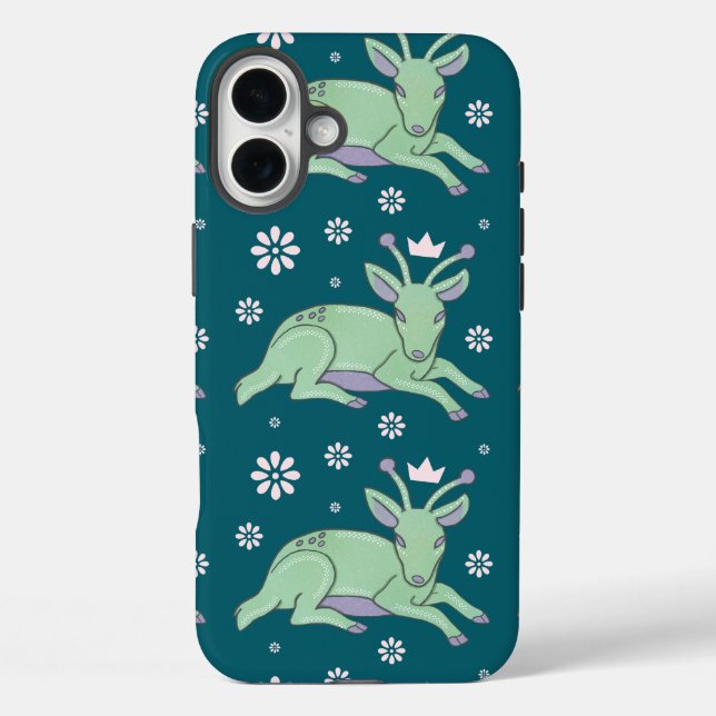 Coques Case-Mate iPhone Peuple de cerfs extraterrestres Art folklorique |  (Verso)