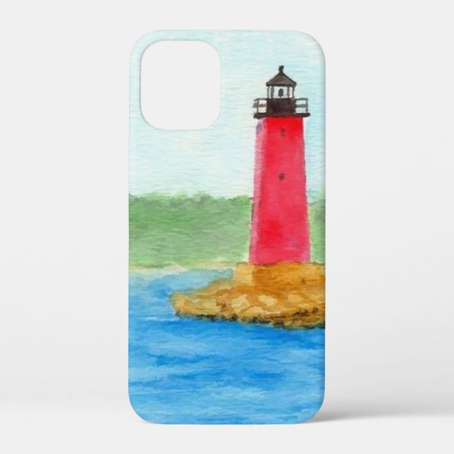 Coques Case-Mate iPhone Phare aquarelle (Verso)