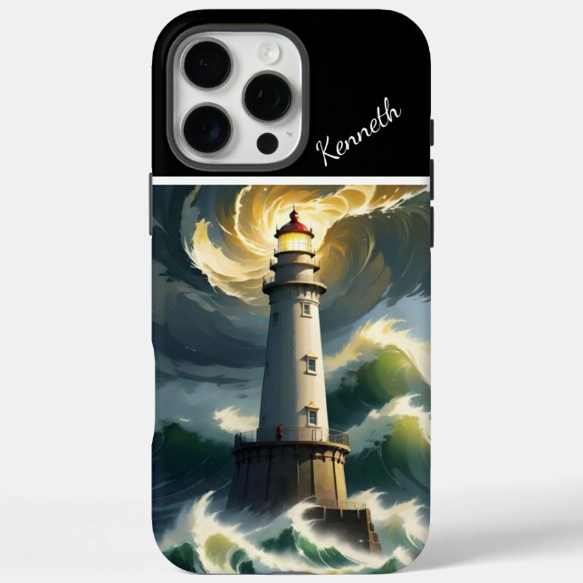 Coques Case-Mate iPhone Phare au milieu de la tempête (Verso)