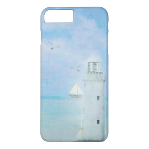 Coque iPhone 7 Plus phare blanc avec voilier